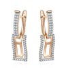 Silver Plated Zircon Full Paved Long Dangle Earrings For Women Syoujyo Rose Gold Color Square Jewelry - Image 7