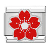 Women Red Glaze Flower Heart Kiss Me Charms Italian Links Fit 9mm Stainless Steel Bracelet Making Jewelry - Image 8