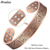 Aradoo Tree of Life Copper Bracelet for Men Women Magnetic Cuff Bangle Jewelry Gift - Image 7