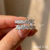 Silver Geometric Design Women Opening Ring Full Sparkling Cubic Zirconia Party Wedding Lady Jewelry - Image 4