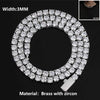 Hip Hop Jewelry Cubic Zirconia Iced Out Tennis Chain Iced Out Gold Plated Bling Necklace For Women - Image 7