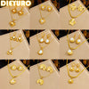 316L Stainless Steel Golden Flower Heart Moon Pearl Necklace Earrings Set For Women Girl Jewelry Suit - Image 1