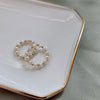 Elegant Freshwater Pearl Ring With Stainless Steel Beads Handmade Wedding Rings For Women Girls - Image 2