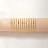 Stainless Steel Gold Plated Birthstone Bracelet For Women Pink Red Cubic Zirconia Chunky Beads Chain Bracelets Bangles - Image 4