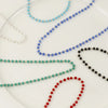 1pc 304 Stainless Steel Necklace Multicolor Faceted Quartz Crystal Beaded Chain Necklace Choker Jewelry For Women Gift - Image 3