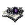 Universe Moon Muse Engagement Ring Set Moon and Stars Ladies Accessories - Image 5