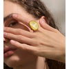 Candy Multi-Color White Pink Blue Yellow Resin Adjustable Ring Gold Color Stainless Steel Summer Jewelry Gift - Image 4