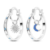 Silver Star And Moon Women Earrings Brilliant Wedding Engagement Star Earrings Jewelry Gift - Image 15
