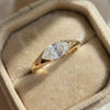 Silver Wedding Bands Women Rings with Marquise Zirconia Simple Elegant Female Accessories Jewelry - Image 1
