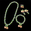 Five-Piece Beaded Jewelry Set with Heart and Flower Motifs - Image 6
