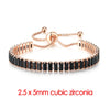 Simple Tennis Bracelet For Women Rectangle Zircon Silver Color Adjustable Bracelets On Hand Friend Gift Jewelry - Image 20