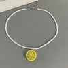 Various Fruit Pendant Necklace for Girl Women Handmade Rice Beads Bohemian Choker Watermelon Lemon Strawberry Neck Jewelry - Image 7
