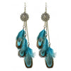 Bohemian Feather Earrings For Women Vintage Retro Ethnic Hollow Geometric Round Handmade Chain Long Earings Indian Party Jewelry - Image 8