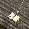 Stainless Steel Couple Book Pendant Necklace Titanium Steel Love Opening and Closing Book Women's Sweater Chain - Image 5
