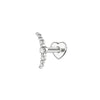 Silver Zircon Stud Earrings 1PC Eight pointed star Women Gold/Silver Heart Flat back piercing Jewelry Gift - Image 7