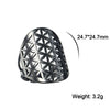 Eueavan Flower of Life Ring Stainless Steel Sacred Geometry Archangel Metatron Ring Adjustable Amulet Jewelry Gift - Image 28