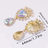 Crystal Brooch 44 20mm 10Pcs Golden Pendant Accessories Wedding Invitation Holiday Creative Decoration - Image 2