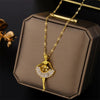 Light Zircon Crystal Stainless Steel Necklaces For Women Korean Sweet Sexy Female Clavicle Chain Jewelry - Image 28