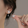 Silver Hollow Butterfly Stud Earrings For Women Jewelry Accessories Prevent Allergies - Image 1