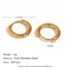 Clear Stone Pave Huggie Hoop Earrings in Stainless Steel - Image 18