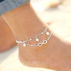 Boho Silver Plated Shiny Chains Anklet for Women Friendship Beach Foot Jewelry Leg Bracelet Barefoot Tobillera De - Image 1