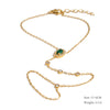 Stainless Steel Zircon Beads Back of Hand Chain Finger Bracelet Chic Sexy Jewelry Gift - Image 23