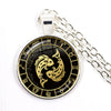 12 Constellation Scorpio Sagittarius Capricorn Aquarius Pendant Antique Bronze Necklace Glass Dome Zodiac Jewelry For Gift - Image 22