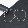30-60mm Exaggerate Big Hoop Earring Heart Earrings For Women Stainless Steel Gold Color Hip Hop Korea Jewelry - Image 4