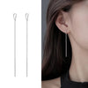 Stainless Steel Gold Color Long Tassel Earrings for Women Simple Geometric Unique Korean Earrings Wedding Jewelry Gifts - Image 8