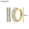 13mm Crystal Hoop Earrings for Women Silver Needle Zircon Huggie Small Earrings Hoop Piercing Jewelry Gifts - Image 51