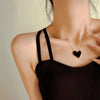 European and American Sexy Black Peach Heart Pendant Stainless Steel Necklace Girl's Sexy Necklace Accessories For Womans Gift - Image 4