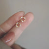 Silver Needle Simple Zircon Crystal Gold Silver Plated Earrings Jewelry Gift Butterfly Flower Girls Earrings - Image 23