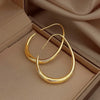 Geometric Oval Hoop Earrings for Women Simple Desgin Earrings Party Wedding Jewelry Accessories - Image 1