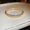 Full Zircon Cuff Bracelets Gold Plating Copper Knot Opening Bracelet Minimalist Women's Bangle For Wedding Party K0 - Image 9