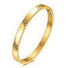 Stainless Steel Bamboo Cuff Bracelets Bangles for Woman Gold Color Wedding Female Jewelry Gifts - Image 8