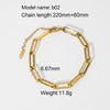Classic Snake Chain Bracelets Women Gold Plated Stainless Steel Cuban Chain Bracelet Female Gifts Jewelry - Image 9