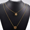 Stainless Steel CZ Crystal Pendant Necklace Round Star Cross Heart Shape Dainty Snake Chain Jewelry Gift - Image 2