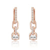 Rose Gold Series Silver Flamingo Giraffe Star and Moon Flower Earrings Elegant Party Jewelry Gifts - Image 18