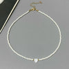 Colorful Seed Bead Choker Necklace with Heart Detail - Image 6