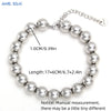Stainless Steel Chain Beaded Bracelet Adjustable Silver Color Smooth Metal Ball Link Bracelets Women Men Jewelry Gift - Image 8