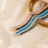 (19 cm 17 cm x 4 mm) Gold Plated Multiple Colors Powder Zirconia Bracelet For Women Jewelry - Image 1