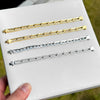 Sales Square Geometric Paper Clip Bracelet Inlay Bling Shiny Cubic Zirconia Girl Women Jewelry - Image 3