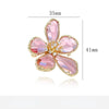 Women Transparent Flower Rhinestone Brooch Jewelry Elegant Crystal Brooches Pins Badges Plant Pin Gift - Image 11