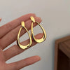 Minimalism Retro Geometry Hollowed-out Teardrop Shape Dangle Earrings for Women Korean Temperament Jewelry Accessories Gifts - Image 7
