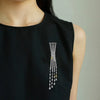 Light Crystal Meteor Long Tassel Brooch For Women Sweet Geometry Jewelry Party Gifts - Image 2
