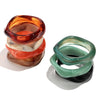 Multi-style Twisted Irregular Acrylic Bangles for Women Girl Geometric Square Wide Bracelet Couple Jewelry Accessories Gifts - Image 3