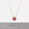 Stainless Steel Birthstone Pendant Necklace with 38 cm Chain and 5 cm Extension - Image 12