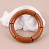 Colorful Acrylic Tube Bead Bangle with Elastic Fit - Image 21