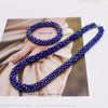 Woven Bead Necklace Glass Beaded Bohemian Statement Necklace Bracelet Hair Accessory Set For Women Jewelry Gift - Image 33