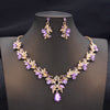 Colorful Waterdrop Necklace and Earring Set with Multiple Stone Colors - Image 5